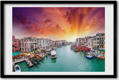 Produktbild von Bild 60x40 MDF-Rahmen, Wandkunst Venedig