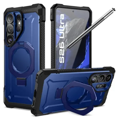 Produktbild von Supcase UB Grip Mag mit Magnetfunktion Hülle für Samsung Galaxy S26 – Marineblau und Schwarz Handyhülle