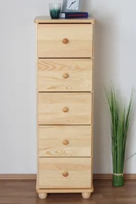 Produktbild von Kommode Kiefer massiv Vollholz natur Junco 142 – Abmessung: 123 x 40 x 42 cm (H x B x T)