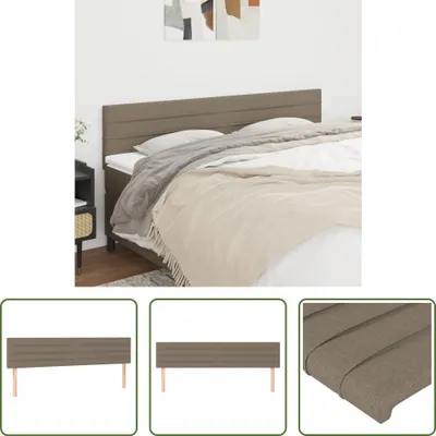 Produktbild von The Living Store Kopfteile 2 Stk. Taupe 90x5x78/88 cm Stoff