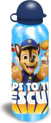 Produktbild von Paw Patrol Kinder Wasserflasche 500 ml – Aluminium Flasche für Sport & Freizeit, Schule - Hellblau