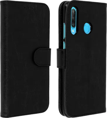 Immagine prodotto di Avizar, flip cover portafoglio, custodia in ecopelle per Huawei P30 Lite, nero