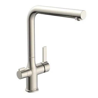 Produktbild von AQUASTAR PRO Trinkwasser-Spültischarmatur mit Filtersystem, Edelstahloptik
