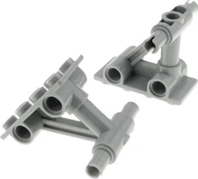 Produktbild von 2x Lego Rad Achse Flugzeug 2x4 neu-hell grau Platte modifiziert Fahrwerk 42608