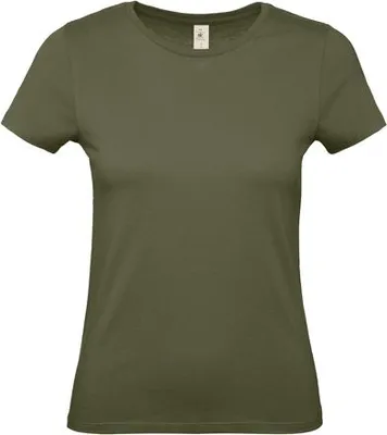Produktbild von Damen-T-Shirt, Kurzarm - B&C #E150/W - urban khaki - Größe M