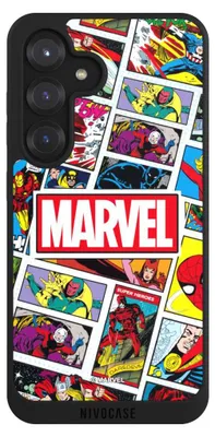 Produktbild von NIVOCASE Handyhülle für Samsung Galaxy S25 Hülle NIVOpure Case Schwarz Comic Muster Marvel