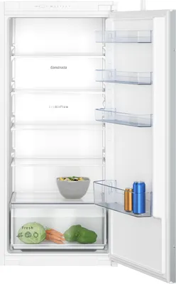 Produktbild von Neff Kühlschrank CK141NSE0, vollintegrierbares Einbaugerät, Gerätemaße HxBxT 122,1x54,1x54,8cm, Nischenmaße HxBxT 122,5x56,0x55,0cm, Schleppscharnier, EcoAirFlow-System, XXL Fresh Schublade, LED Touch Display, LED-Beleuchtung, vollautom. Abtauung, elektr. Temperaturregelung, 1-türig, 5 Abstellflächen, Glas, reinigungsfreundlich