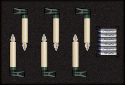 Produktbild von Krinner Superlight Bavaria Mini Flame 6er Set Elfenbein