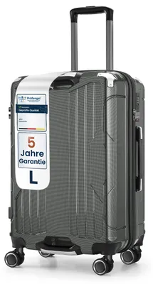 Image de Valise de voyage à coque rigide 4FLY avec cadre en aluminium, L 68 cm (69 L), en PC+ABS – avec serrure TSA, 4 roulettes doubles pivotantes, bagage de voyage
