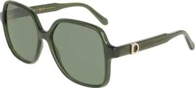 Produktbild von Ferragamo SF2069SE Transparent green 57/15/140 Damen Sonnenbrillen