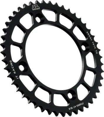 Imagen del producto de JT, piñón intermedio, modelo 4486 47, de aluminio Racelite, para KTM SX 85 (modelos 2004-2018) y 105 XC (modelos 2007-2011) (448647JTA). Compatible con cadena 428. Color: negro
