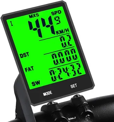Productafbeelding van Draadloze Fietscomputer met Multifunctionele Kilometerteller, Waterdicht en Grote LCD-Achtergrondverlichting voor Fiets en Mountainbike