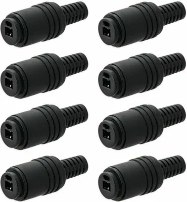 Produktbild von DIN Lautsprecherbuchsen 2 pol. Audio Boxen Stecker Schraubbar Knickschutz 2,2 mm[8x Buchse]