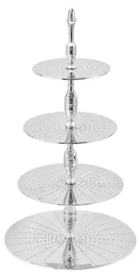 Produktbild von 4-stöckiges Serviertablett, silberfarben, H 73 cm
