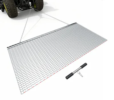 Obrázok produktu pre VEVOR ťahacia brána 1830 x 914 mm, lúčna brána, lúčna ťahacia brána, poľná brána z pozinkovanej ocele s prívesným reťazom, prídavné zariadenie pre ATV, UTV a traktory na vyrovnávanie štrkových ciest, koľají a polí