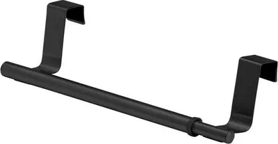 Produktbild von Teleskopische Tür-Handtuchstange 60cm schwarz Edelstahl