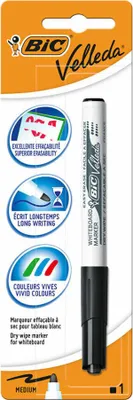 Obrázek produktu pro BIC Velleda, 1 kusů, Černá, Černá, Bílá, Bílá, Plast, 1,4 mm