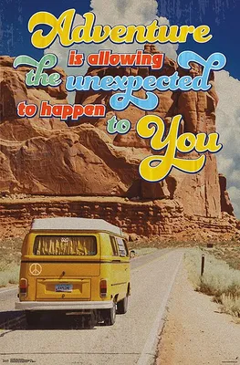 Produktbild von Camper Van Poster Adventure Is Allowing The Unexpected 56,8 x 86,4 cm