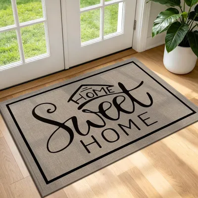 Produktbild von Fußmatte Fußmatte, 44 x 76 cm, rutschfeste Schmutzfangmatte für den Innenbereich, waschbar, Eingangsteppich, saugfähige Fußmatte, Schuhmatte, l