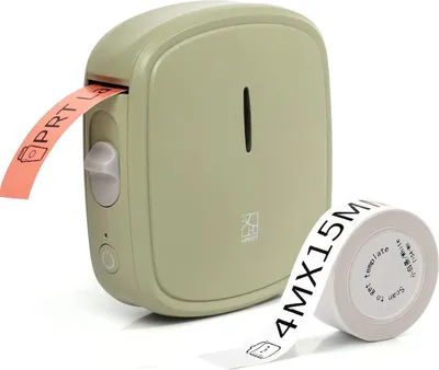 Produktbild von prt Qutie Tragbarer Mini Etikettiergerät Bluetooth Etikettendrucker Selbstklebend Grün