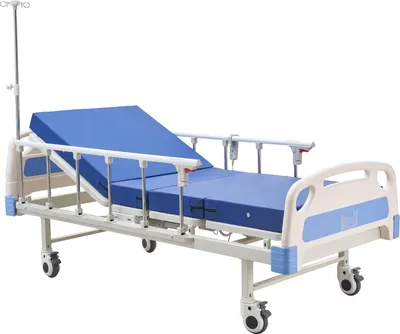 Zdjęcie produktu dla SucceBuy Elektryczne łóżko pielęgnacyjne z 2 funkcjami, regulowanym oparciem i podnóżkiem, kółkami 12,7 cm i materacem piankowym do opieki domowej, domów spokojnej starości i szpitali, nośność do 250 kg