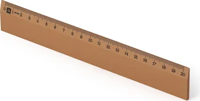Obrázek produktu pro Metrie | Scholar-20CC Dřevěné pravítko okrové | 20 cm