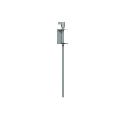 A product shot of a metal extension piece for a wall pass-through.