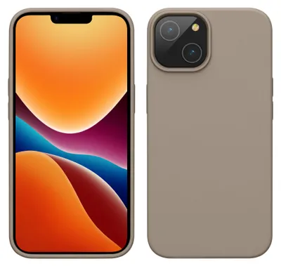 Produktbild von kwmobile Handyhülle für iPhone 14 Hülle, für iPhone 14 Case - Hülle Silikon - kabelloses Laden - Taupe