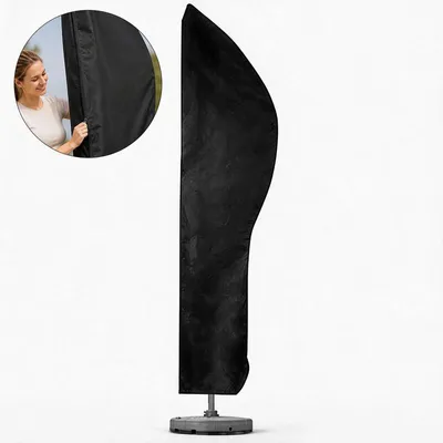Produktbild von Schutzbezug für Ampelschirme 9-12 ft – 210D Oxford, wasserdicht, UV-Schutz, Winddicht – Für Terrasse & Garten (265x40x70x50 cm)
