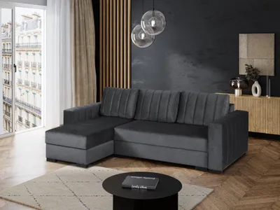 Produktbild von Chilly Aria Schlafsofa Ecksofa 242x155 cm -Schlaffunktion 205x140 cm, Bettkasten & universell rechts/links - Kronos 22