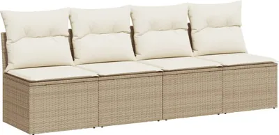 Zdjęcie produktu dla VidaXL 366054, 4 siedz., Kremowy, 110 kg, 2200 mm, 620 mm, 690 mm