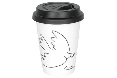 Produktbild von Könitz Picasso La Colombe Coffee To Go Mug mit Deckel, Becher, Kaffeebecher, Porzellan, 380 ml, 11 5 162 0210