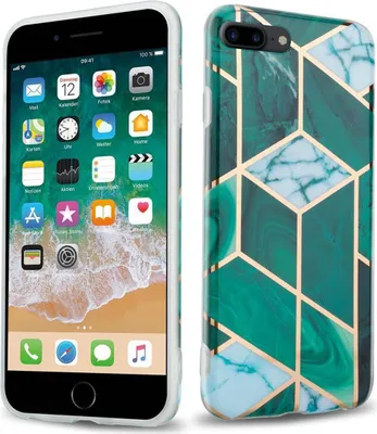Produktbild von Cadorabo Schutzhülle für Apple iPhone 7 PLUS / 7S PLUS / 8 PLUS Hülle in Grün TPU Handyhülle Etui Case Cover