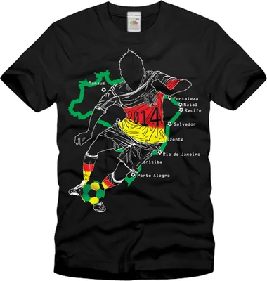 Produktbild von style3 WM Deutschland Brasilien Fußball T-Shirt für Herren in verschiedenen Farben S-3XL