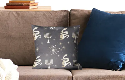 Produktbild von MuchoWow® Zierkissen Sofakissen Wohnzimmer Dekokissen 40x40 cm Muster - Mond - Gold - Foto Kissen - Schlafzimmer Dekoration