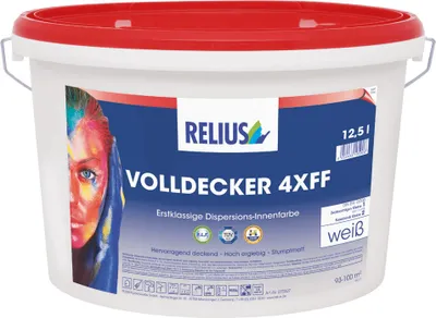 Produktbild von Relius Volldecker 4xff weiß 6 Liter - Hervorragend deckende und hoch ergiebige Dispersions-Innenfarbe