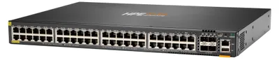 Produktbild von HPE Aruba Networking Aruba 6300F 48-port 1GbE Class 4 PoE & 4-port SFP56, Managed, L3, Gigabit Ethernet (10/100/1000), Power over Ethernet (PoE), Rack-Einbau, 1U