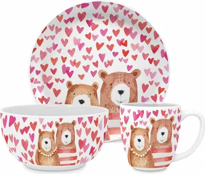 Produktbild von ppd Kindergeschirr Set 'Love Bears' 3-teilig - A