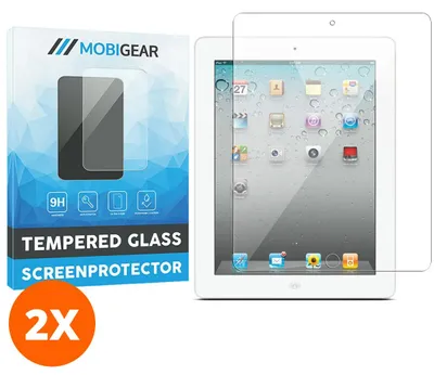 Produktbild von Mobigear iPad 3 (2012) Panzerglas-Displayschutz – Gehärtetes Glas, kompatibel mit Hüllen (2er-Pack)