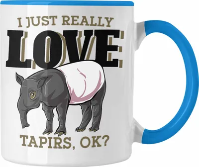 Produktbild von Trendation - Lustige Tapir Tasse Geschenk Tapir Liebhaber (Blau)