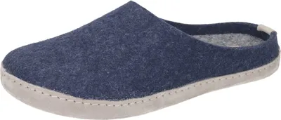 Produktbild von Manitu Herren Schuhe Hausschuhe Pantoffeln Filz 220001, Größe:47 EU, Farbe:Blau
