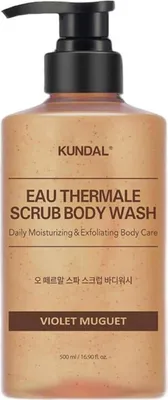 Obrázek produktu pro Kundal Eau Thermale Scrub Body Wash - Exfoliační sprchový gel VIOLET MUGUET - 500 ml