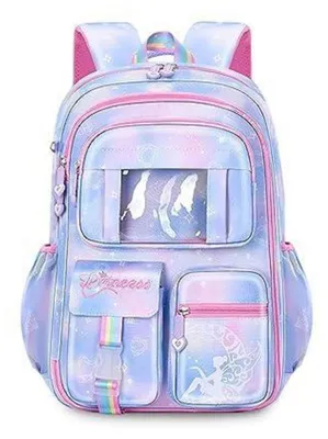 Produktbild von Kinderrucksack Schulranzen für Mädchen 1.-3. Klasse, Blau, 30x12x41 cm