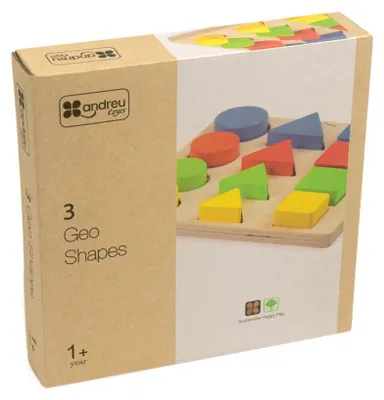 Immagine prodotto di Andreu Toys ANDREU - Puzzle con 3 geoforme (13+1 pezzi)