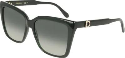 Produktbild von Ferragamo SF2085SE Transparent dark green 57/16/145 Damen Sonnenbrillen