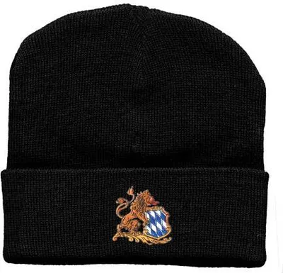 Produktbild von HIP-HOP Mütze Strickmütze mit Einstickung - Bayern - Wollmütze Wintermütze Strickmütze - 31508 schwarz