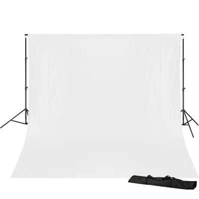 Produktbild von Bresser - F000335 - BR-D23 Hintergrundsystem + Hintergrundtuch 3 x 6m Weiß