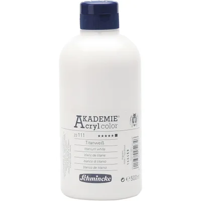 Produktbild von Schmincke AKADEMIE® Acrylfarbe, Titanweiß (111), Opak, , 500ml