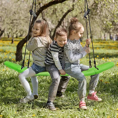 Immagine prodotto di Altalena nido altalena per bambini con altalena sospesa in corda regolabile 100-180 cm verde 123x45 cm
