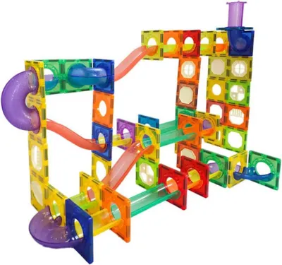 Produktbild von Baukasten – Magnetische Bausteine – Lernspiel – 100 Teile – Mehrschichtig – Mehrfarbig